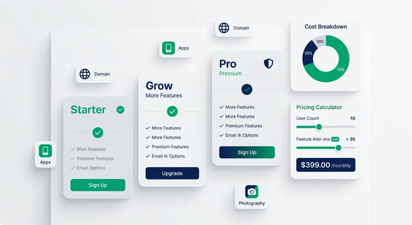 Shopify費用與網店成本拆解圖表